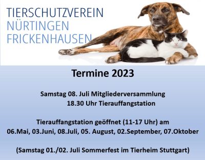Termine / Öffnungszeiten 2023